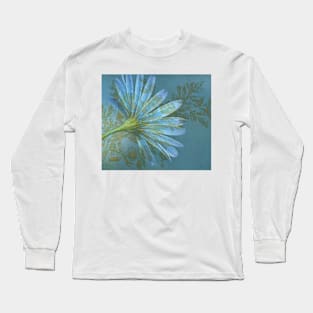 Soft Blue Daisy Song Long Sleeve T-Shirt